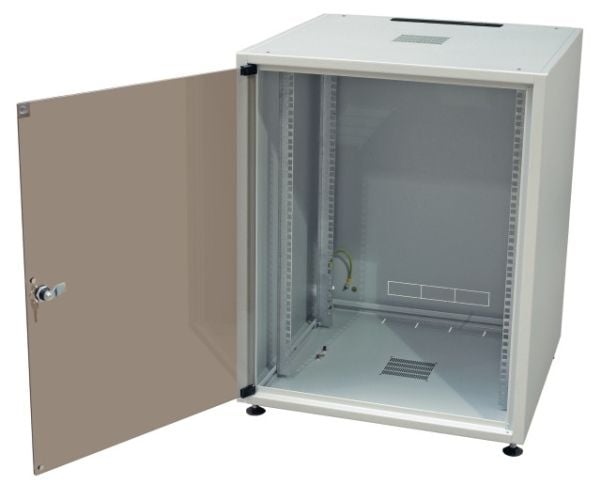 EFB Elektronik OFF-1566GR.V1RW, Frittstående hylle, 15U, 30 kg, Grå