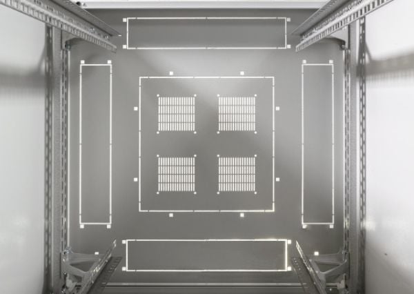 EFB Elektronik PRO-4280GR.0D, Frittstående hylle, 42U, 1360 kg, Grå