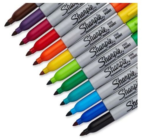 Sharpie Fine, 18 styck, Multifärg, Fin spets, Grå, Multifärg, Rund, Fin