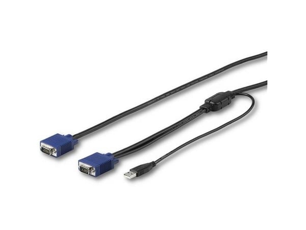 StarTech 10 ft. (3 m) USB KVM Cable for StarTech.com Rackmount Consoles - VGA and USB KVM Console Cable (RKCONSUV10) - Video- / USB-kabel - mini-VG...