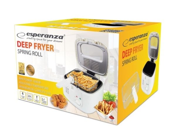 Esperanza VÅRRULL - Frityrkoker - 2,5 liter - 1,6 kW