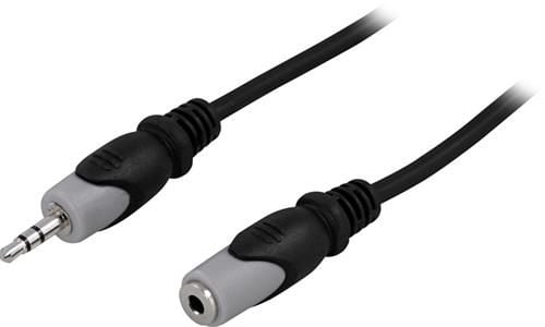 DELTACO MM-158 - Lydforlengelseskabel - mini-phone stereo 3.5 mm hann til mini-phone stereo 3.5 mm hunn - 50 cm