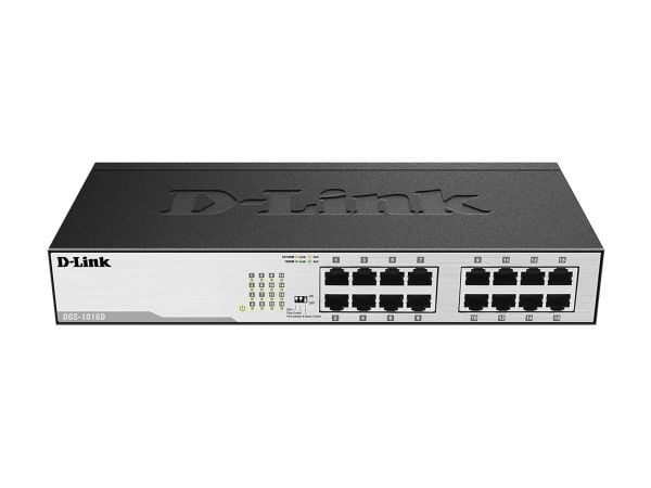 D-Link DGS-1016D/E, Hallitsematon, Täysin kaksipuolinen, Telineasennus