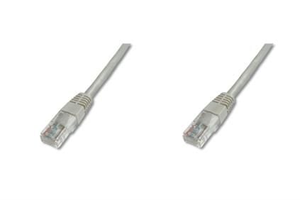 DIGITUS Ecoline - Patchkabel - RJ-45 (han) til RJ-45 (han) - 5 m - UTP - CAT 5e - booted - grå