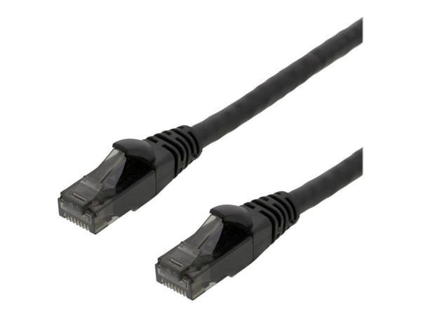 DELTACO - Koblingskabel - RJ-45 (hann) til RJ-45 (hann) - 2 m - UTP - CAT 6 - halogenfri, formstøpt, uten hindringer, flertrådet - svart