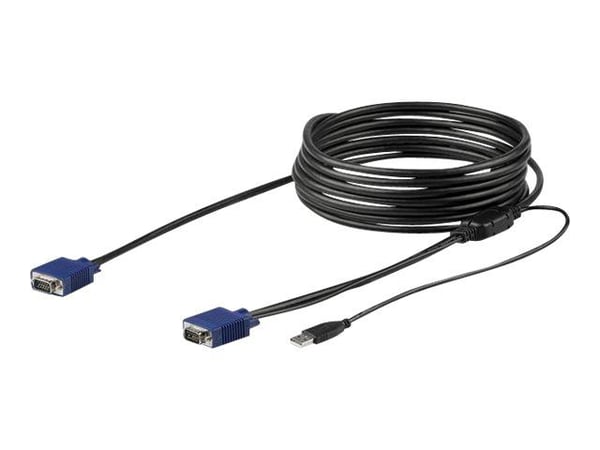 StarTech 15 ft. (4.6 m) USB KVM Cable for StarTech.com Rackmount Consoles - VGA and USB KVM Console Cable (RKCONSUV15) - Video- / USB-kabel - mini-...