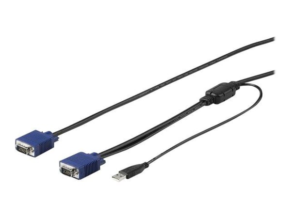StarTech 10 ft. (3 m) USB KVM Cable for StarTech.com Rackmount Consoles - VGA and USB KVM Console Cable (RKCONSUV10) - Video- / USB-kabel - mini-VG...
