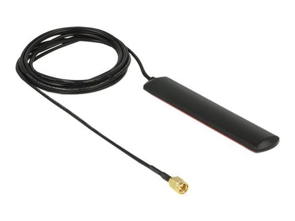 DeLOCK GSM UMTS LTE WLAN - Antenni - Älykäs koti - 2 dBi - suuntaamaton - sisätiloissa - musta