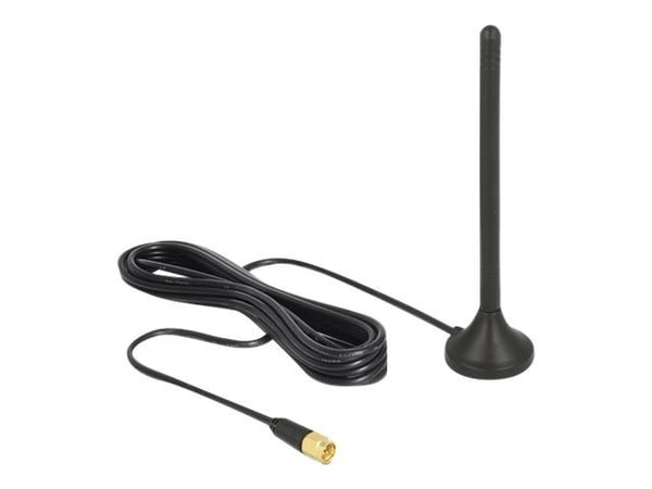 DeLOCK 12419, 2,5 dBi, 0.824 - 0.96 / 1.71 - 2.17 GHz, Ympyräsäteilyantenni, F-tyyppi, Lineaarinen polarisaatio, -30 - 70 °C