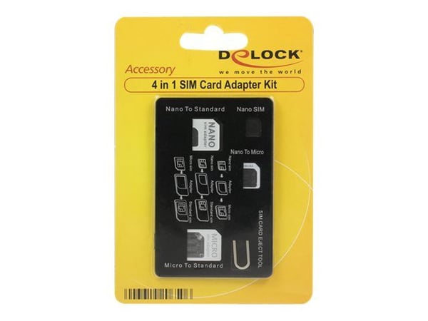 Delock - Adaptersett for SIM-kort for mobiltelefon