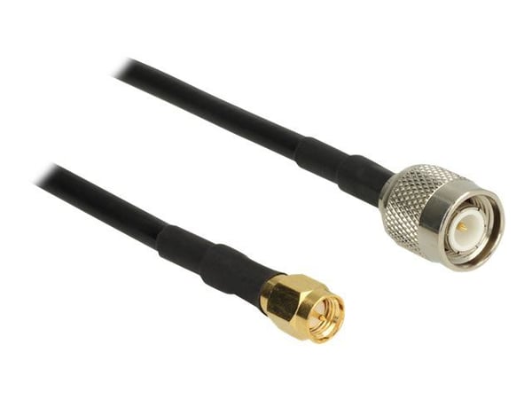 Delock - Antennekabel - TNC han til SMA han - 2.5 m - koaksial - sortti