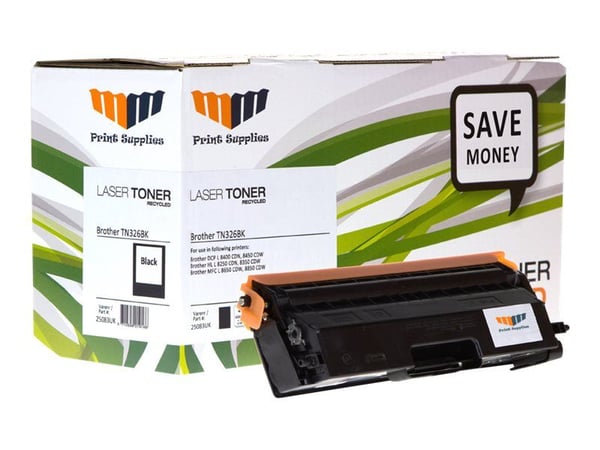 MM Print Supplies 25083UK - Svart - kompatibel - boks - gjenfabrikert - tonerpatron (alternativ for: Brother TN326BK) - for Brother DCP-L8400CDN, D...