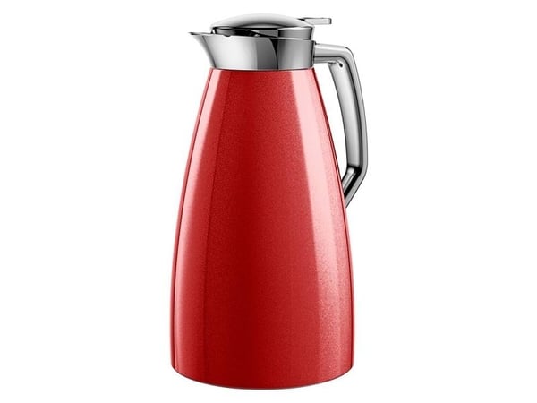 emsa vakuummugge PLAZA, 1,0 liter, ytre kropp i rødt rustfritt stål, AROMA DIAMOND glass isolert kolbe, - 1 stk (F4140300)