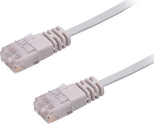 MicroConnect - Nettverkskabel - RJ-45 (hann) til RJ-45 (hann) - 3 m - UTP - CAT 6 - flertrådet, flat - grå