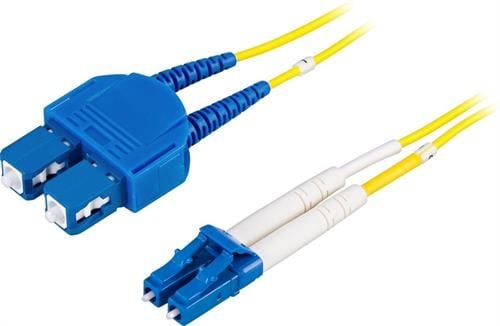 DELTACO - Nettverkskabel - LC-enkeltmodus (hann) til SC-enkeltmodus (hann) - 5 m - fiberoptisk