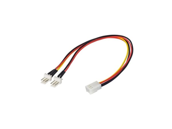Akyga - Strömdelare - 3 PIN intern effekt (hona) till 3 PIN intern effekt (hane) - 15 cm