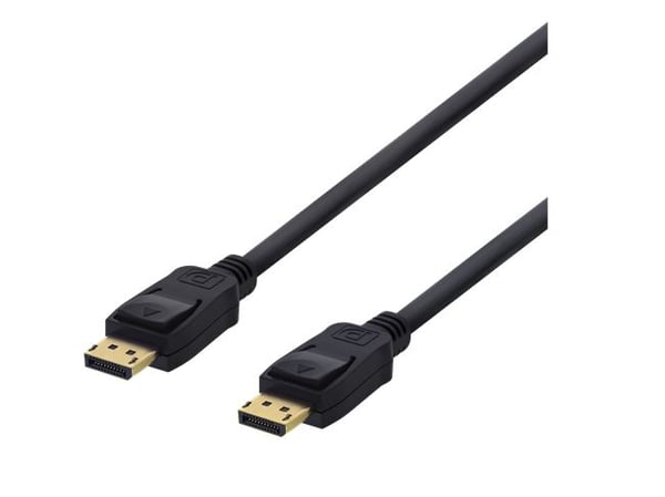 DELTACO DP-1020D - DisplayPort-kabel - DisplayPort (hann) til DisplayPort (hann) - DisplayPort 1.2 - 2 m - 4K-støtte - svart