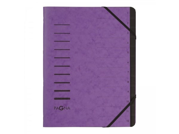 PAGNA mappe 12 rom 1-12 aubergine