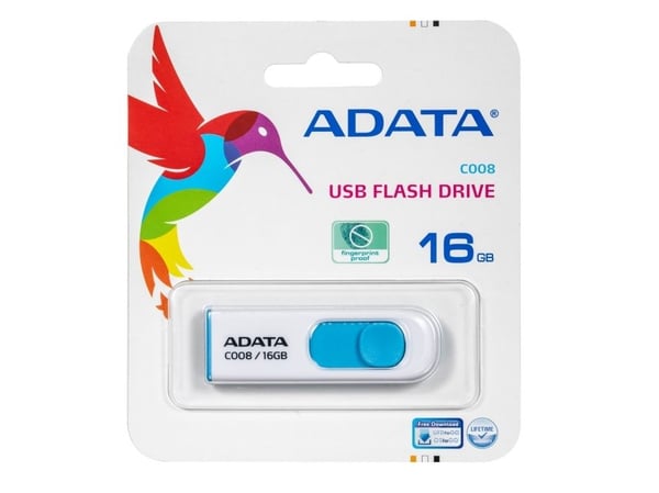 ADATA Classic Series C008 - USB-muistitikku - 16 GB - USB 2.0 - värillinen, sininen