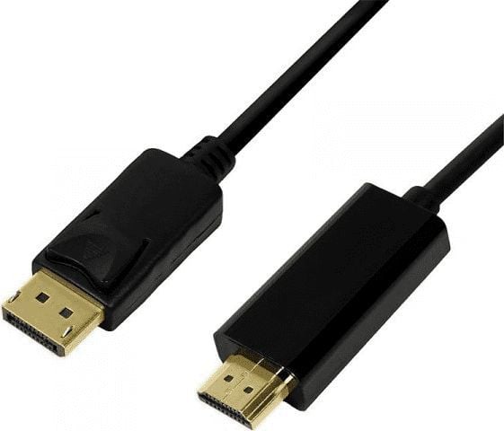 LogiLink CV0126, 1 m, DisplayPort, HDMI-tyyppi A (vakio), Uros, Uros, Suora