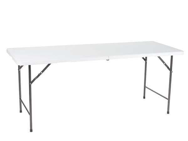 Perel FP183, Hvit, High-Density Polyethylene (HDPE), Stål, Rektangulær form, 4 ben, H-ben, 700 mm