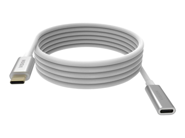 Vision TC 2MUSBCEXT, 2 m, USB C, USB C, USB 3.2 Gen 2 (3.1 Gen 2), Valkoinen