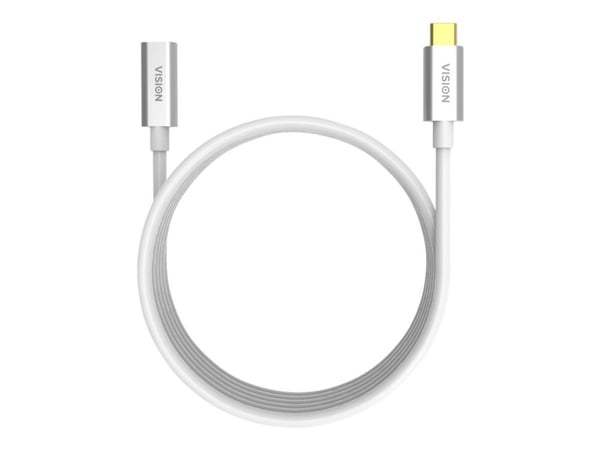 Vision TC 2MUSBCEXT, 2 m, USB C, USB C, USB 3.2 Gen 2 (3.1 Gen 2), Valkoinen