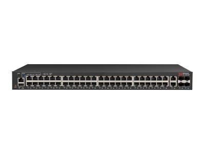 Ruckus ICX 7150-48P - Switch - L3 - Styrt - 48 x 10/100/1000 (PoE+) + 2 x 10/100/1000 (opplink) + 4 x Gigabit SFP - front og side til bakside - rac...