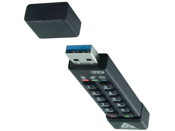 Apricorn Aegis Secure Key 3NX - USB-flashstasjon - kryptert - 64 GB - USB 3.1 Gen 1 - FIPS 140-2 Level 3