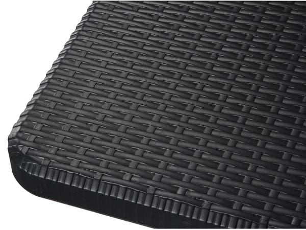 Perel FP180R, Svart, High-Density Polyethylene (HDPE), Stål, Rektangulær form, 4 ben, H-ben, 750 mm