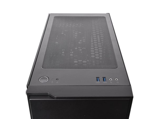 Thermaltake H100 TG - Tower - ATX - sidepanel med vindu (herdet glass) - ingen strømforsyning (PS/2) - svart - USB/lyd