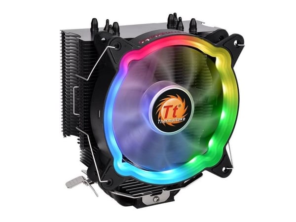 Thermaltake UX200 ARGB Lighting - Prosessorkjøler - (for: LGA775, LGA1156, AM2, AM2+, AM3, LGA1155, AM3+, FM1, FM2, LGA1150, LGA1151, AM4) - Alumin...