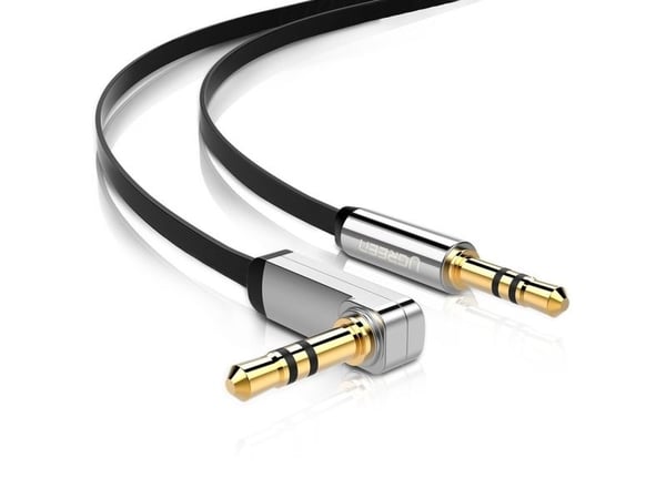 Ugreen 10597, 3.5mm, Hankjønn, 3.5mm, Hankjønn, 1 m, Sort