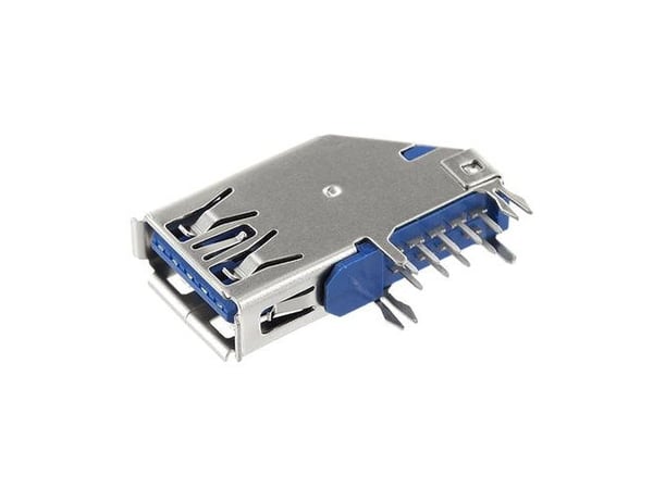 econ connect U3BU1AVW, USB-3.0, Blå, Rustfritt stål, Kobber, Metall, Nikkel, 1000 V, 30 mO, 1,8 A