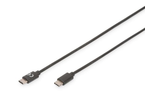 DIGITUS - USB-kabel - USB-C (hann) til USB-C (hann) - USB 2.0 - 3 A - 3 m - Power Delivery-støtte - svart
