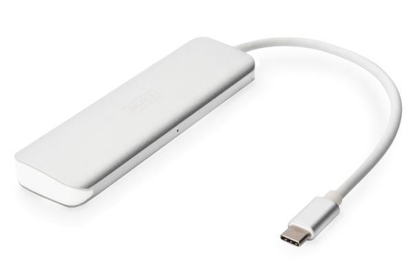 DIGITUS DA-70242-1 - Hub - 4 x SuperSpeed USB 3.0 + 1 x USB-C (strømlevering) - stasjonær