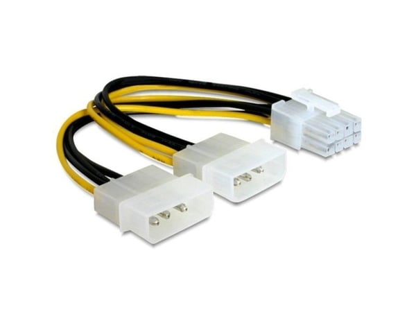 Akyga AK-CA-29 - Strømadapter - 8-pins PCIe-strøm (hunn) til 3-pins Molex (hann) - 15 cm