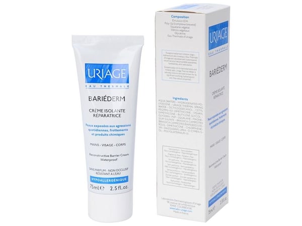 Uriage Bariéderm, Kerma, Unisex, Elvyttävä, Korjaus, Kaikille ihotyypeille, 75 ml, Tuubi