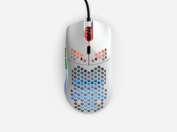 Glorious Model O - Glossy White - Gaming Mus - Optisk - 6 knapper - 12000 DPI - Hvid m. RGB