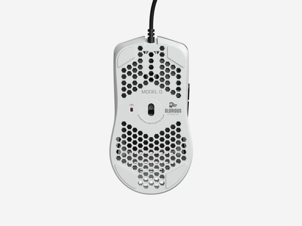 Glorious Model O - Glossy White - Gaming Mus - Optisk - 6 knapper - 12000 DPI - Hvid m. RGB