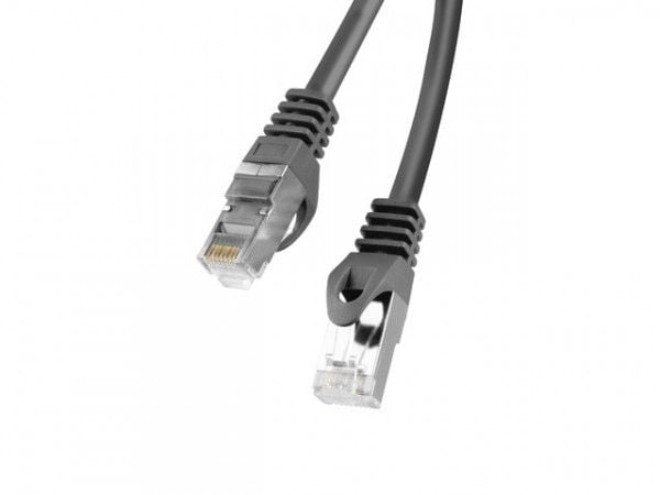 Lanberg - Liitäntäkaapeli - RJ-45 (uros) RJ-45 (uros) - 2 m - FTP - CAT 6 - muotoiltu, solmuton - musta, RAL 9004