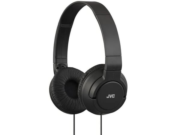 JVC HA-S180 - Hörlurar - på örat - kabelansluten - 3,5 mm kontakt - svart
