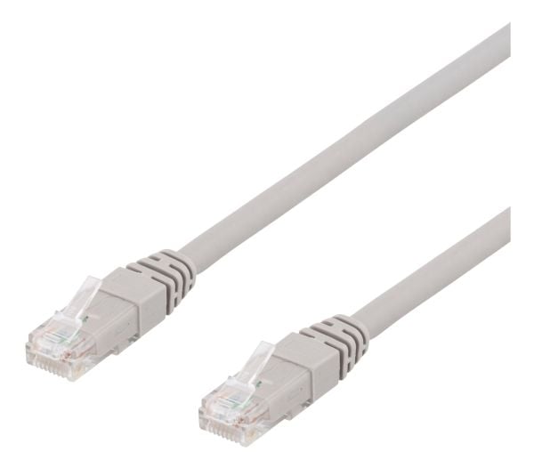 DELTACO - Koblingskabel - RJ-45 (hann) til RJ-45 (hann) - 35 m - UTP - CAT 6a - formstøpt - grå