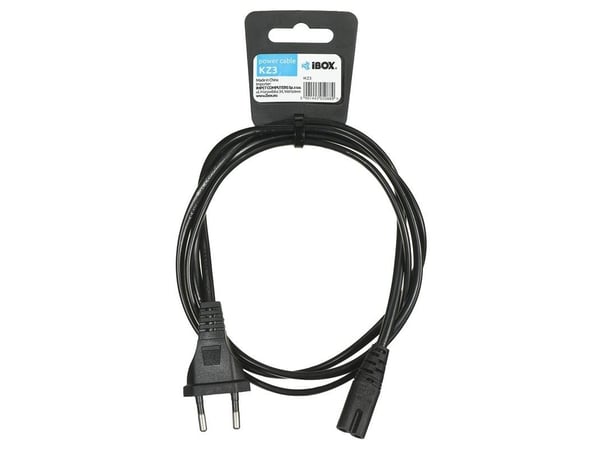iBOX KZ3 - Kaapelikaapeli - Europlug til IEC 60320 C7 - 1,5 m - lajiteltu