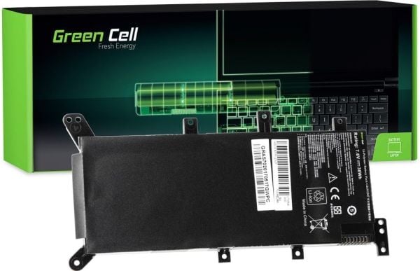 Green Cell - Batteri til bærbar PC (tilsvarer: ASUS C21N1347) - litiumpolymer - 4-cellers - 4000 mAh - svart - for ASUS A555; F555; K555; R556; X555