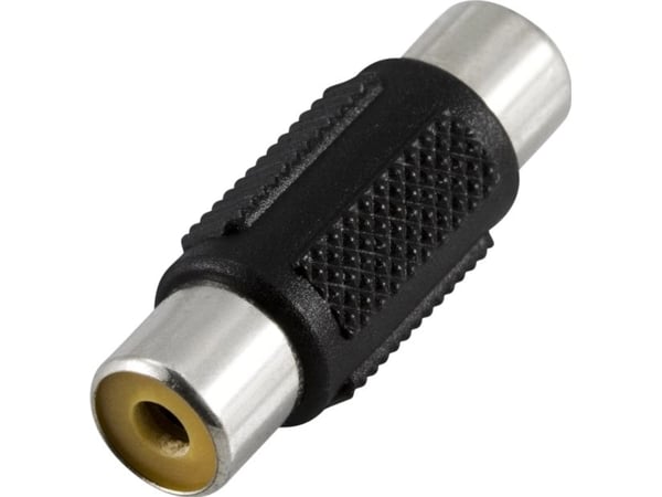 DELTACO - Video/audio-adapter - RCA hunn til RCA hunn - svart