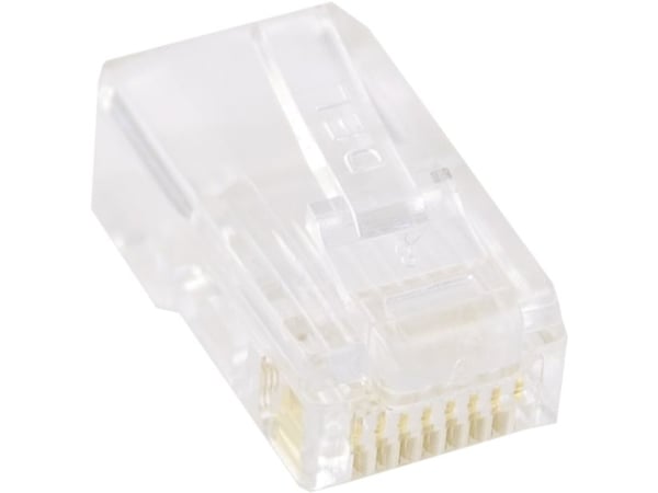 Deltaco Network connector RJ45, TP 20-pack, Läpinäkyvä, RJ-45, Uros, Cat5e, 30 g, 140 mm