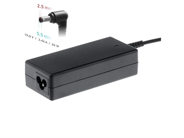 Akyga AK-ND-01 - Strømadapter - AC 100-250 V - 65 watt - svart