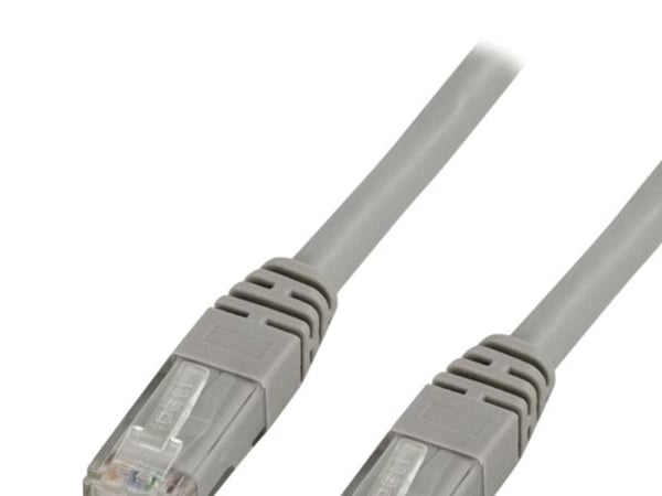 DELTACO - Koblingskabel - RJ-45 (hann) til RJ-45 (hann) - 3 m - UTP - CAT 5e - grå