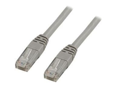 DELTACO - Koblingskabel - RJ-45 (hann) til RJ-45 (hann) - 5 m - UTP - CAT 5e - grå